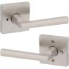 imageKwikset Montreal Interior Passage Door Handle Lever For Closet and Hallway Doors Reversible NonLocking Handle Lever Satin NickelSatin Nickel