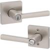 imageKwikset Montreal Interior Passage Door Handle Lever For Closet and Hallway Doors Reversible NonLocking Handle Lever Satin NickelSatin Nickel