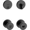 imageKwikset 991 Pismo Keyed Entry Knob and Single Cylinder Deadbolt Combo Pack Featuring SmartKey in Matte BlackMatte Black