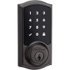 imageKwikset 99160021 SmartCode 916 Traditional Smart Lock Touchscreen Electronic Deadbolt Front Door Lock with SmartKey Security and ZWave Plus in Venetian BronzeVenetian Bronze