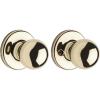 imageKwikset Abbey Interior Passage Door Knob Handle For Closet and Hallway Doors NonLocking Doorknob in Polished Brass