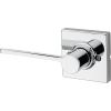 imageKwikset Ladera Dummy Door Handle Single Sided Lever for Closets French Double Doors and Pantry Polished Chrome NonTurning Left Handed Interior PushPull Lever