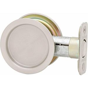 imageKwikset 334 Round HallCloset Pocket Door Lock in Antique Nickel