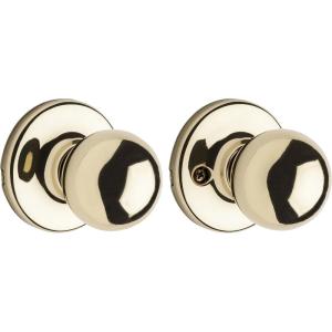 imageKwikset Abbey Interior Passage Door Knob Handle For Closet and Hallway Doors NonLocking Doorknob in Polished Brass