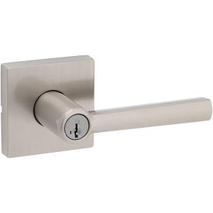 imageKwikset Montreal Interior Passage Door Handle Lever For Closet and Hallway Doors Reversible NonLocking Handle Lever Satin NickelSatin Nickel