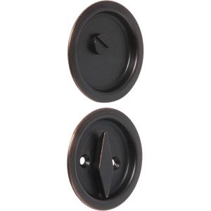 imageKwikset ORGL88757 335 11p Round Pocket Door Lock Oil Rubbed Bronze