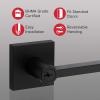 imageKwikset 91570002 Halifax Slim Square HalfDummy Lever in Polished ChromeMatte Black