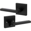 imageKwikset 91570002 Halifax Slim Square HalfDummy Lever in Polished ChromeMatte Black