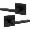 imageKwikset 91570002 Halifax Slim Square HalfDummy Lever in Polished ChromeMatte Black