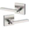 imageKwikset 91570002 Halifax Slim Square HalfDummy Lever in Polished ChromeSatin Nickel
