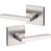 imageKwikset 91570002 Halifax Slim Square HalfDummy Lever in Polished ChromeSatin Nickel