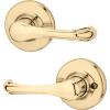 imageKwikset 92001523 Dorian Hall and Closet Lever in Polished Brass