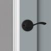 imageKwikset Balboa Dummy Door Handle Single Sided Lever for Closets French Double Doors and Pantry Matte Black NonTurning Right Handed Interior PushPull Lever