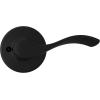 imageKwikset Balboa Dummy Door Handle Single Sided Lever for Closets French Double Doors and Pantry Matte Black NonTurning Right Handed Interior PushPull Lever