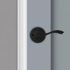 imageKwikset Balboa Dummy Door Handle Single Sided Lever for Closets French Double Doors and Pantry Matte Black NonTurning Right Handed Interior PushPull Lever