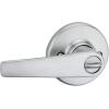 imageKwikset Delta Entry Door Handle with Lock and Key Secure Keyed Reversible Lever Exterior Doorlock Doorknob For Front Entrance and Bedrooms in Satin Chrome