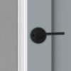 imageKwikset Ladera Dummy Door Handle Single Sided Lever for Closets French Double Doors and Pantry Matte Black NonTurning Right Handed Interior PushPull Lever