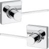 imageKwikset Ladera Interior Passage Door Handle Lever For Closet and Hallway Doors Reversible NonLocking Handle Lever Polished Chrome