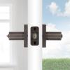 imageKwikset Lisbon Entry Door Handle with Lock and Key Secure Keyed Reversible Lever Exterior Doorlock For Front Entrance and Bedrooms Venetian Bronze Pick Resistant Smartkey Rekey SecurityVenetian Bronze