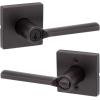 imageKwikset Lisbon Entry Door Handle with Lock and Key Secure Keyed Reversible Lever Exterior Doorlock For Front Entrance and Bedrooms Venetian Bronze Pick Resistant Smartkey Rekey SecurityVenetian Bronze