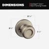 imageKwikset Tylo Dummy Door Knob Single Sided Handle for Closets French Double Doors and Pantry Satin Nickel NonTurning Interior PushPull Door Knob with Microban ProtectionNo Size