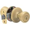 imageKwikset Tylo Entry Knob in Satin ChromeAntique Brass