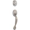 imageKwikset Dakota Front Door Lock Handle and Deadbolt Set Entry Handleset Exterior Only Satin Nickel Pick Resistant SmartKey Rekey Deadbolt Security Interior Sold Separately