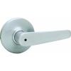 imageKwikset Delta Interior Privacy Door Handle with Lock Door Lever For Bathroom and Bedroom Satin Chrome Reversible Keyless Turn LockSatin Chrome