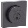 imageKwikset Halifax Square Rose Single Cylinder Deadbolt SmartKey with 6AL Latch and Square Corner Round Corner Strikes  Matte Black