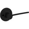 imageKwikset Ladera Dummy Door Handle Single Sided Lever for Closets French Double Doors and Pantry Matte Black NonTurning Right Handed Interior PushPull Lever