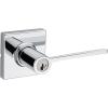 imageKwikset Ladera Entry Door Handle with Lock and Key Secure Keyed Reversible Lever Exterior Doorlock For Front Entrance and Bedrooms Polished Chrome Pick Resistant Smartkey Rekey Security