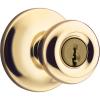 imageKwikset Tylo Entry Knob in Satin ChromePolished Brass