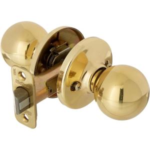 imageKWIKSET 92001516 Security Polo Passage Knob No Size Polished Brass