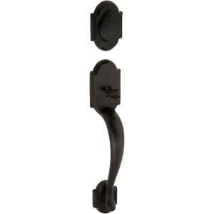 imageKwikset 802AUHLIP11P Austin Dummy Exterior Handleset Venetian Bronze Finish