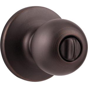 imageKwikset 93001867 Polo Bed and Bath Knob in Venetian Bronze1 Count Pack of 6