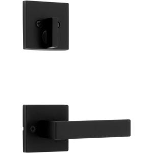 imageKwikset 971SALSQT514 Kwikset 971SALSQT Singapore Lever Single Cylinder Interior Pack with Square Rose for Handlesets