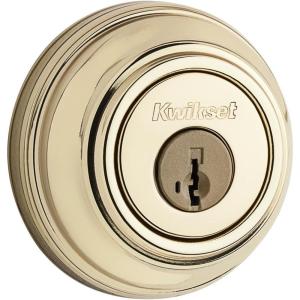 imageKwikset 980 Single Cylinder Deadbolt featuring SmartKey in Venetian BronzePolished Brass