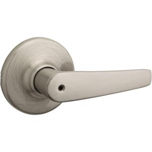 imageKwikset Delta Dummy Door Handle Single Sided Lever for Closets French Double Doors and Pantry Satin Chrome NonTurning Reversible Interior PushPull LeverSatin Nickel