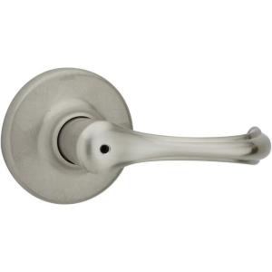 imageKwikset Dorian BedBath Lever in Satin Nickel
