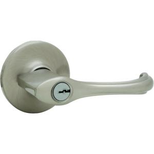 imageKwikset Dorian Entry Lever in Satin Nickel