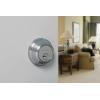 image980 Deadbolt Keyed One Side featuring SmartKey Security in Satin Nickel