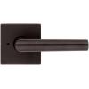 imageKwikset 730MILSQT514 Milan Lever with Square Rose Privacy Door Lock with 6AL Latch and RCS Strike Iron Black Finish