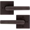 imageKwikset 730MILSQT514 Milan Lever with Square Rose Privacy Door Lock with 6AL Latch and RCS Strike Iron Black Finish