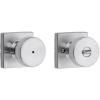 imageKwikset 730PSKSQT26 Pismo Knob with Square Rose Privacy Lock with 6AL Latch and RCS Strike Bright Chrome Finish