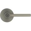 imageKwikset 740HFLRDT15S Halifax Lever with Round Rose Entry Door Lock SmartKey with 6AL Latch and RCS Strike Satin Nickel FinishSatin Nickel