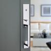 imageKwikset 818VNHLIP15S Single Cylinder Vancouver Exterior Handleset with SmartKey with RCAL Latch and RCS Strike Satin Nickel Finish