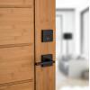 imageKwikset 92580008 258 Downtown Low Profile Slim Square Modern Contemporary Single Cylinder Deadbolt Door Lock featuring SmartKey Security in Iron BlackSatin Nickel