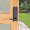 imageKwikset 973HFLSQF514 Dummy Interior Halifax Lever Trim with Square Full Escutcheon Matte Black Finish
