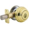 imageKwikset 980 3 SMT CP K4 V1 Signature Brass Single Cylinder Deadbolt with SmartKey  Quantity 1