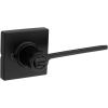imageKwikset Ladera Interior Privacy Door Handle with Lock Door Lever For Bathroom and Bedroom Matte Black Reversible Keyless Turn Lock
